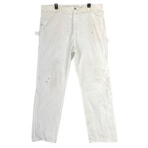 Dickies Work Pants Men 40x32 Utility Carpenter Pocket Straight Paint Splatter